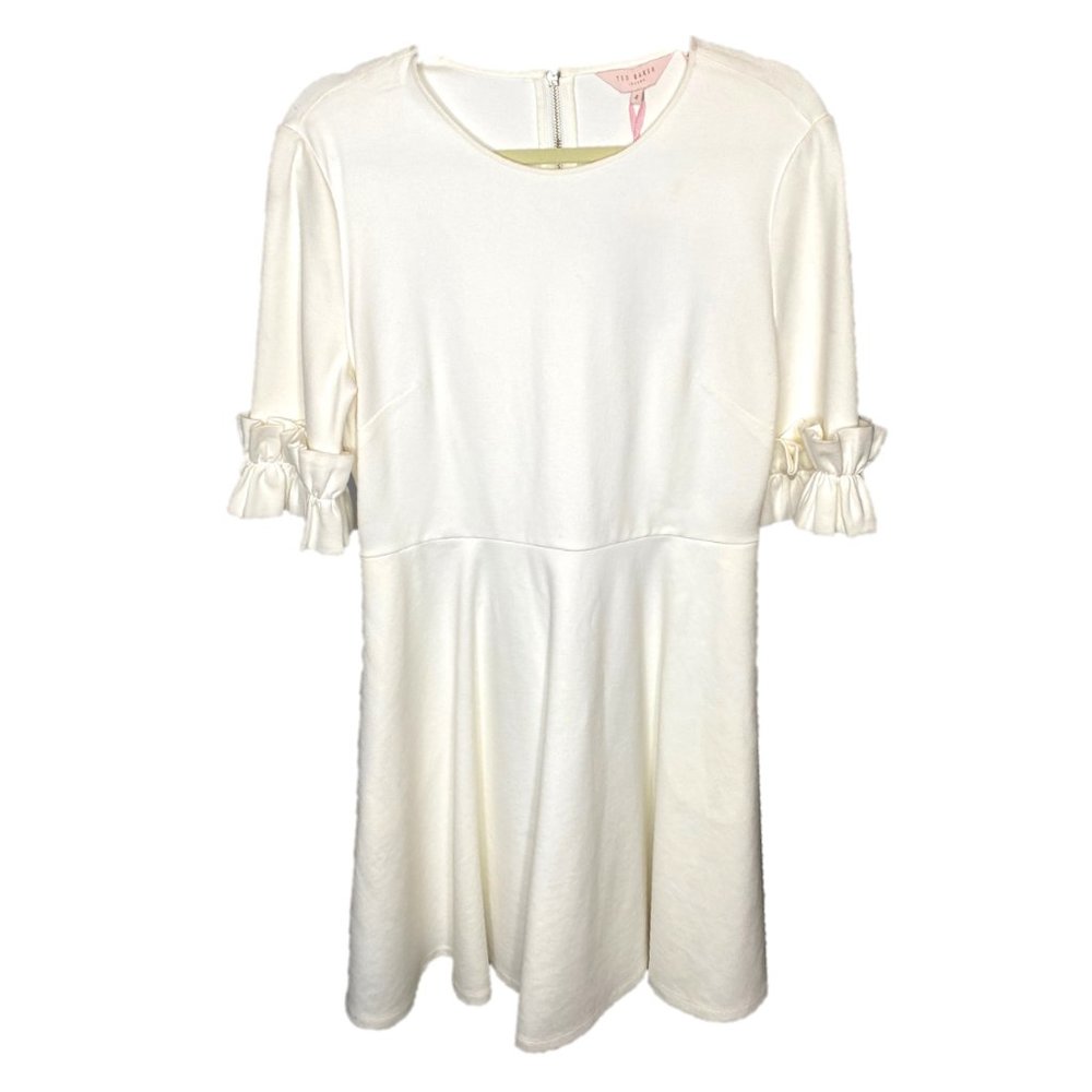 Classy Cream White Holiday Dress by Ted Baker